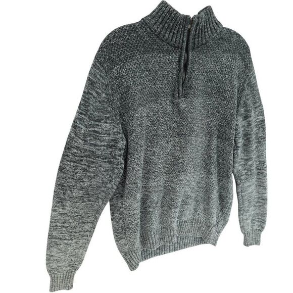 JB Holt Gray Half-Zip Cotton Men’s Sweater Size Large - Picture 2 of 14